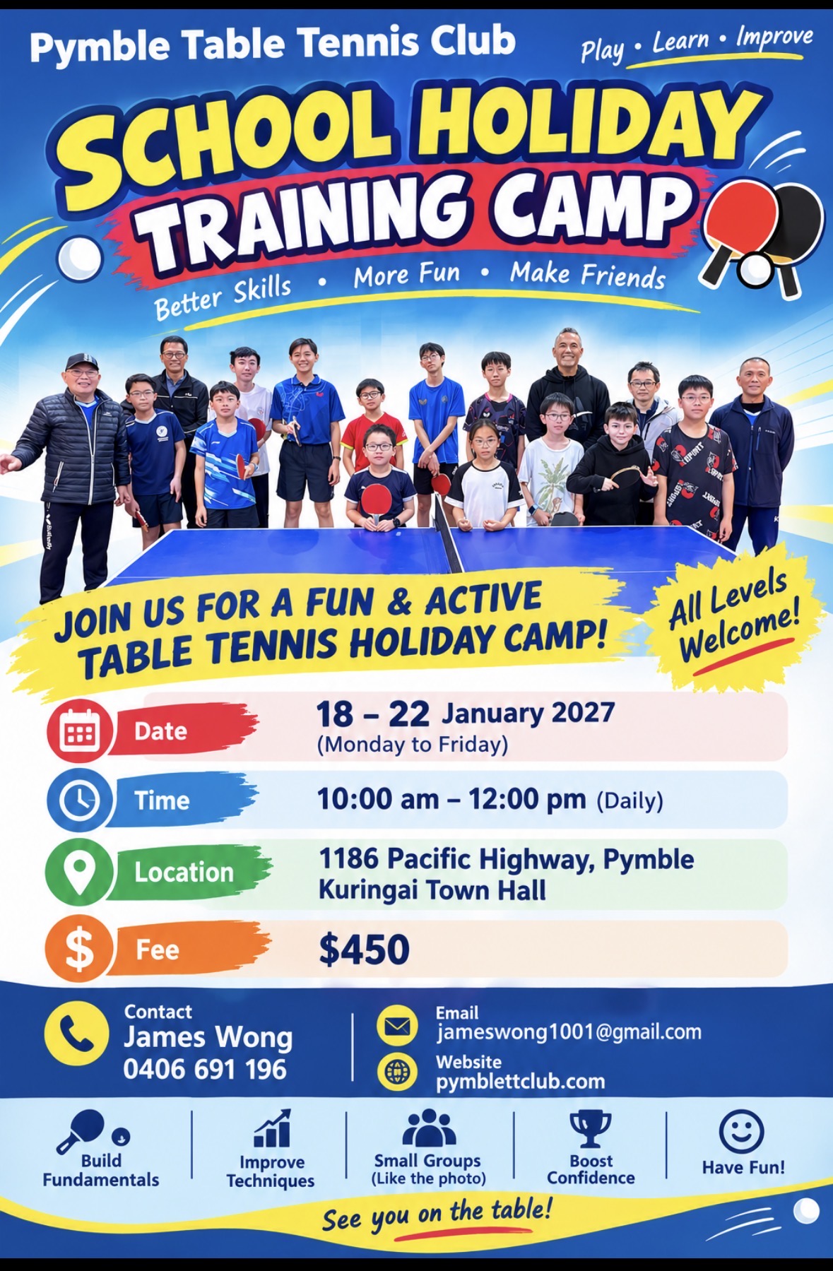 Enrolling Term 1 School Holiday camp Jan 2027